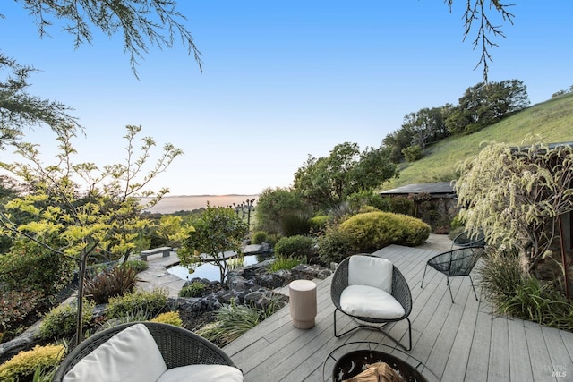 view of wooden deck