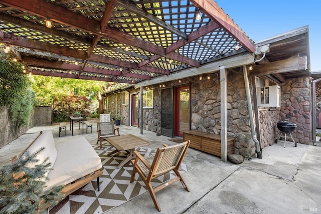 view of patio / terrace with a pergola