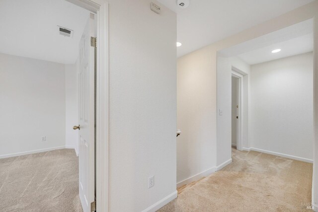 2916 Park Meadow Dr, Santa Rosa, CA 95407 - hall with carpet floors, baseboards, recessed lighting, and visible vents