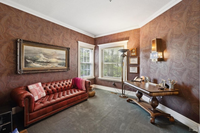 9 Canyon Ct, Petaluma, CA 94952 - interior space with baseboards, ornamental molding, carpet, and visible vents