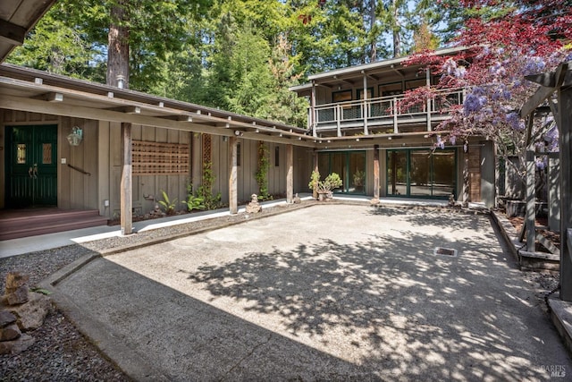 view of patio / terrace featuring a balcony