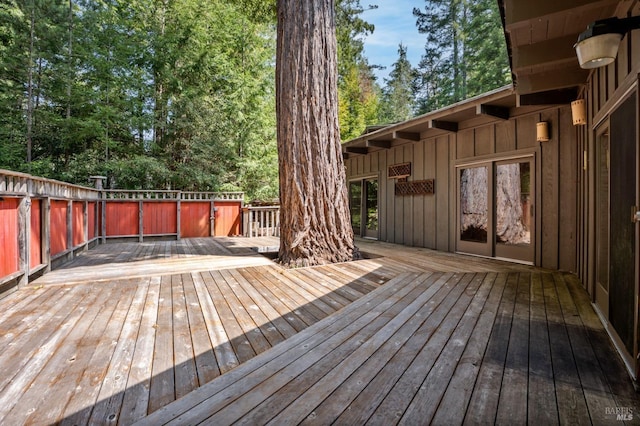 view of wooden terrace