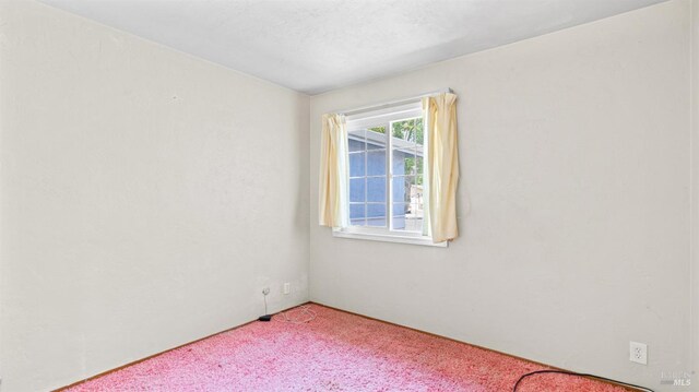 unfurnished room featuring light colored carpet