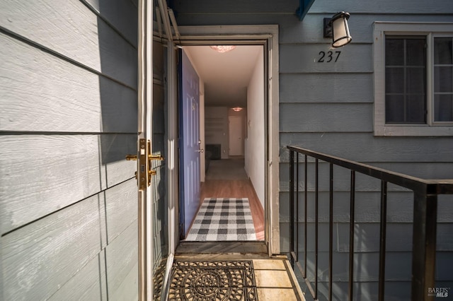 view of exterior entry