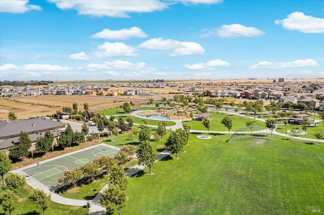 bird's eye view with a residential view
