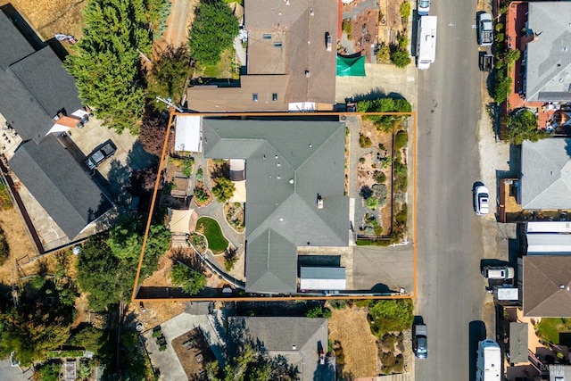 186 Easy St, Willits, CA 95490 - aerial perspective of suburban area with property parcel outlined