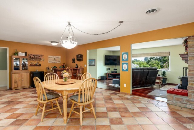 186 Easy St, Willits, CA 95490 - dining space featuring a wood stove