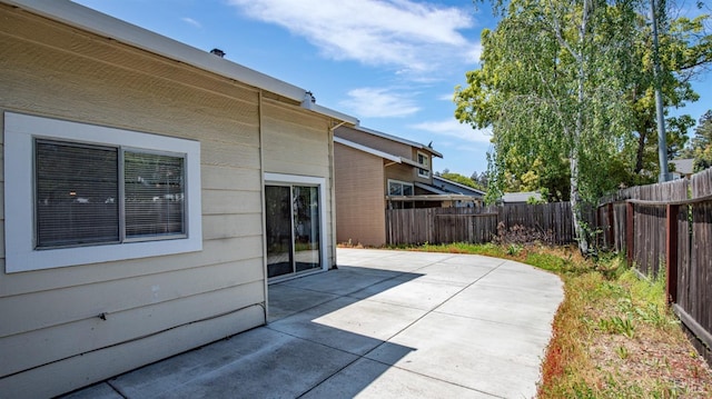 view of patio featuring a fenced backyard