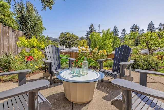 view of patio with fence
