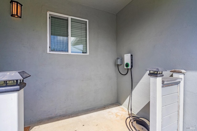 exterior space with stucco siding