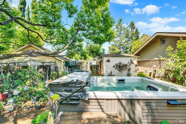 151 Randolph St, Napa, CA 94559 - view of swimming pool with a hot tub