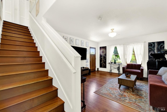 151 Randolph St, Napa, CA 94559 - living area with stairway and hardwood / wood-style floors