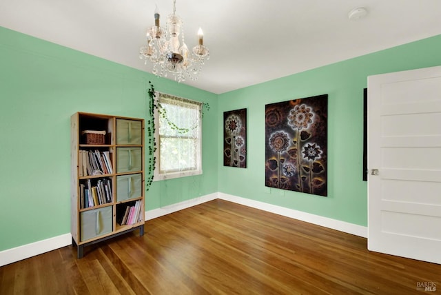 151 Randolph St, Napa, CA 94559 - interior space with baseboards, a chandelier, and wood finished floors