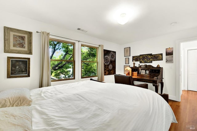 151 Randolph St, Napa, CA 94559 - bedroom featuring baseboards, visible vents, and wood finished floors