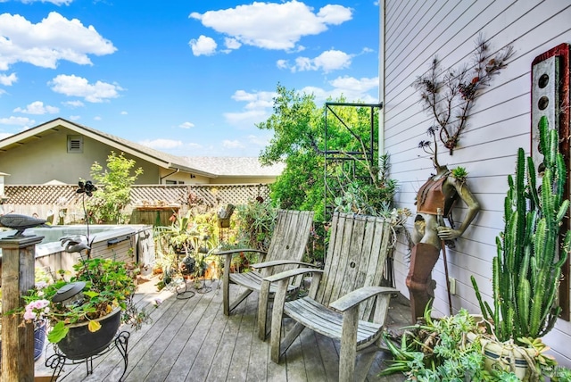 151 Randolph St, Napa, CA 94559 - wooden deck with fence