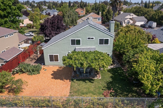 aerial view featuring a residential view