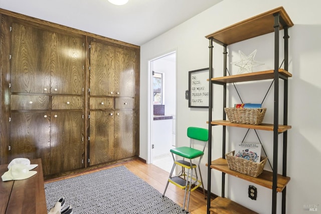 interior space featuring wood finished floors