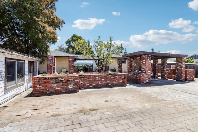 view of patio with fence