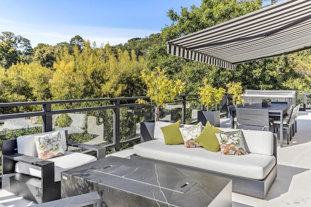 30 Corte Sereno, Greenbrae, CA 94904 - view of patio with an outdoor hangout area and outdoor dining space