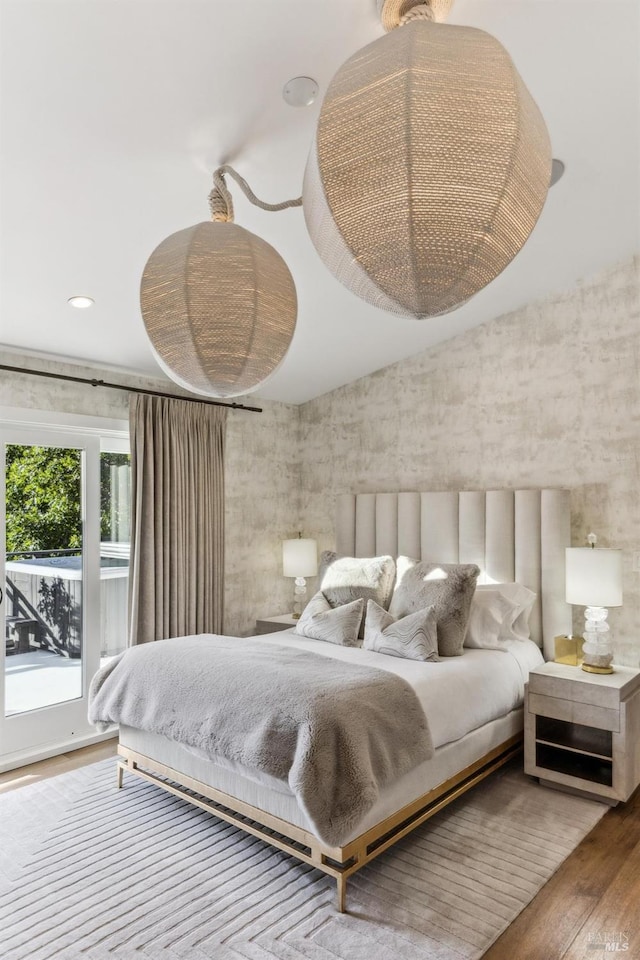 30 Corte Sereno, Greenbrae, CA 94904 - bedroom featuring wood finished floors, recessed lighting, and access to outside