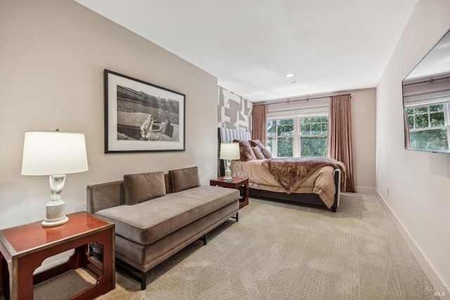 30 Corte Sereno, Greenbrae, CA 94904 - bedroom featuring baseboards, light colored carpet, and recessed lighting