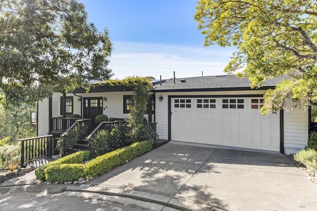 30 Corte Sereno, Greenbrae, CA 94904 - single story home featuring concrete driveway, a garage, and a porch
