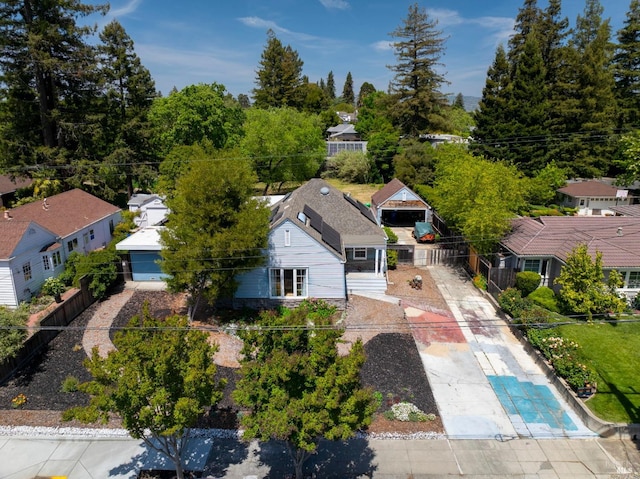 bird's eye view featuring a residential view