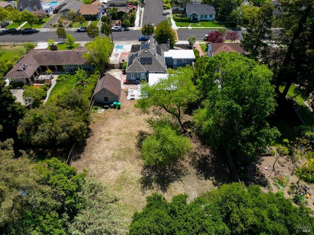 aerial view with a residential view