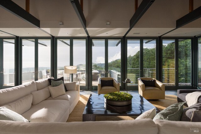 sunroom featuring a wealth of natural light and expansive windows