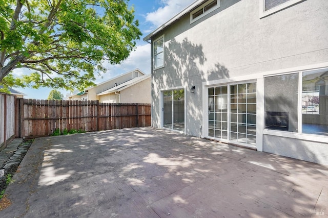 view of patio with a fenced backyard