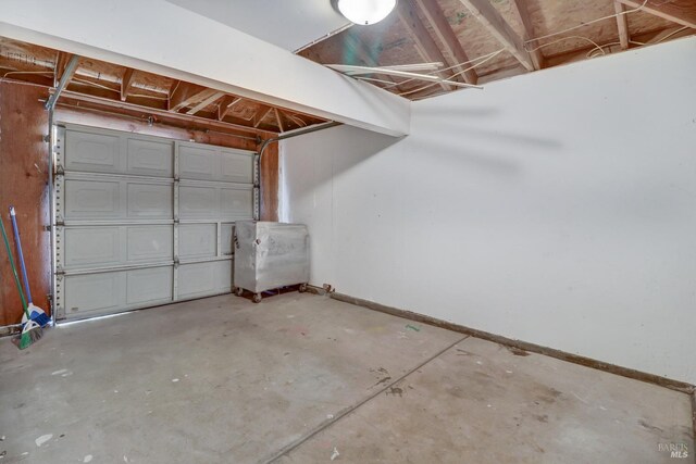 garage featuring baseboards