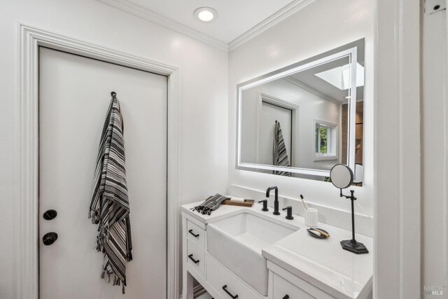 16 Tradewind Psge, Corte Madera, CA 94925 - bathroom featuring crown molding and vanity