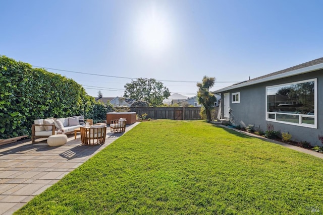 16 Tradewind Psge, Corte Madera, CA 94925 - view of yard featuring a patio area, outdoor lounge area, and fence