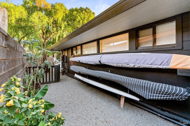 view of patio featuring fence