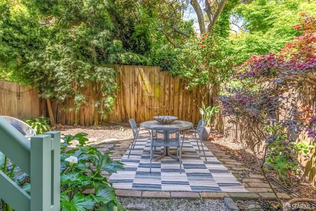 62 Walter St, San Francisco, CA 94114 - view of patio featuring a fenced backyard and outdoor dining area