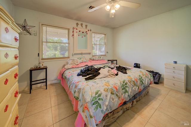 1812 Utah St, Fairfield, CA 94533 - bedroom with light tile patterned floors and a ceiling fan