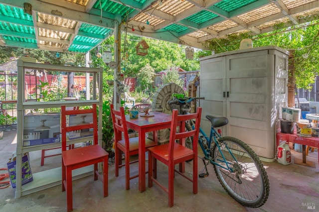 1812 Utah St, Fairfield, CA 94533 - view of patio featuring a pergola and outdoor dining area