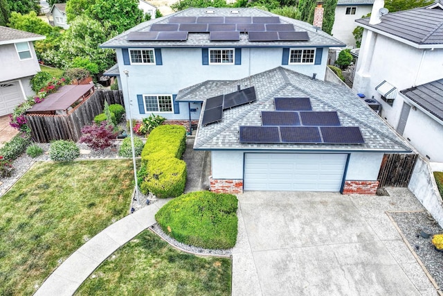 954 Coventry Ln, Fairfield, CA 94533 - traditional-style home with roof mounted solar panels and stucco siding