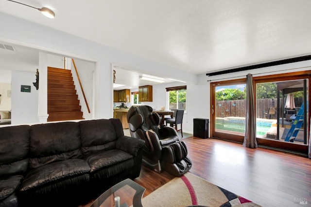 954 Coventry Ln, Fairfield, CA 94533 - living area with wood finished floors and stairs
