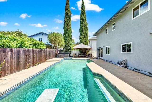 954 Coventry Ln, Fairfield, CA 94533 - view of patio featuring a gazebo, fence, and an outdoor hangout area