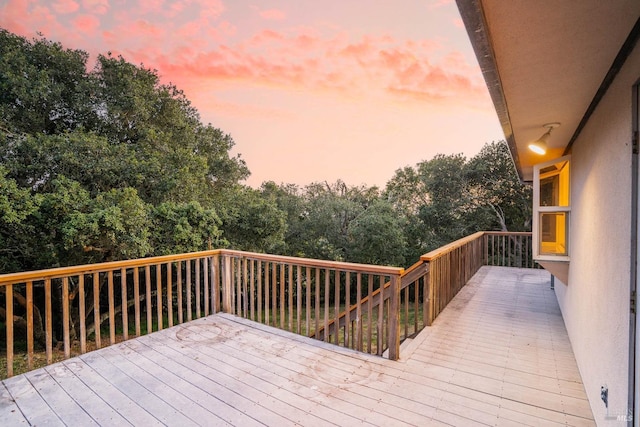 view of deck at dusk