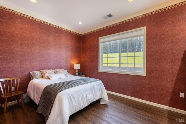 3785 Roblar Rd, Petaluma, CA 94952 - bedroom with wood finished floors, baseboards, and recessed lighting