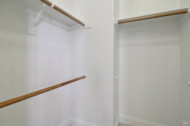 view of walk in closet