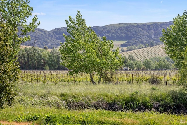 mountain view with a rural view