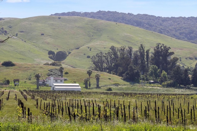 property view of mountains featuring a rural view