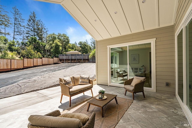view of patio with fence