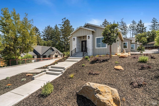 view of front of property with board and batten siding