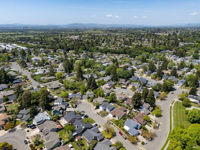 aerial view with a residential view