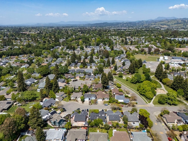 bird's eye view with a mountain view and a residential view