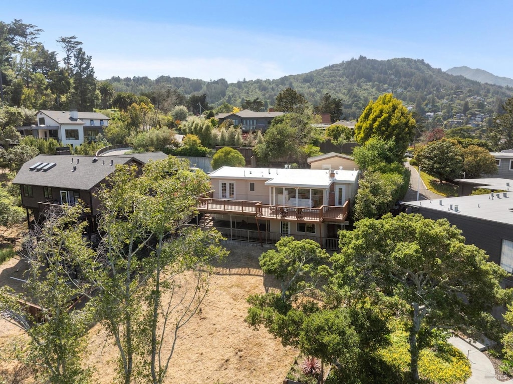 488 Chapman Dr, Corte Madera, CA 94925 - bird's eye view featuring a mountain view